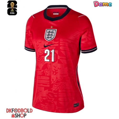 England Eberechi Eze #21 Udebanetrøje Dame VM 2026 Kort ærmer